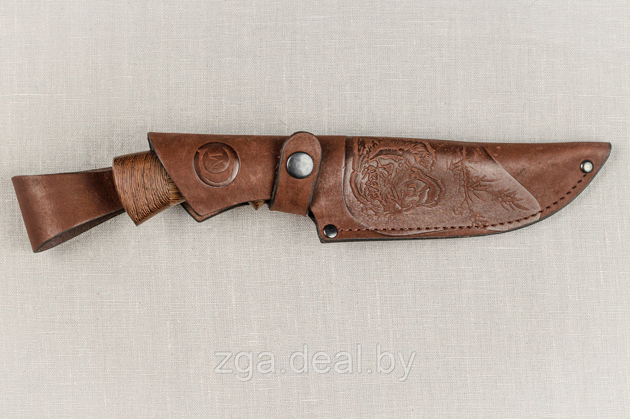 Охотничий нож «Лорд» из нержавеющей стали 95х18 , рукоять литье мельхиор, венге - фото 5 - id-p199475406