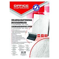 Обложка для переплета "Office Products", A4, картон с тиснением под кожу, 250 г/м2, 100 шт., белый