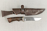 Охотничий нож «Князь» из нержавеющей стали 95х18 , рукоять литье мельхиор, венге, фото 2