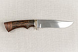 Охотничий нож «Князь» из нержавеющей стали 95х18 , рукоять литье мельхиор, венге, фото 3