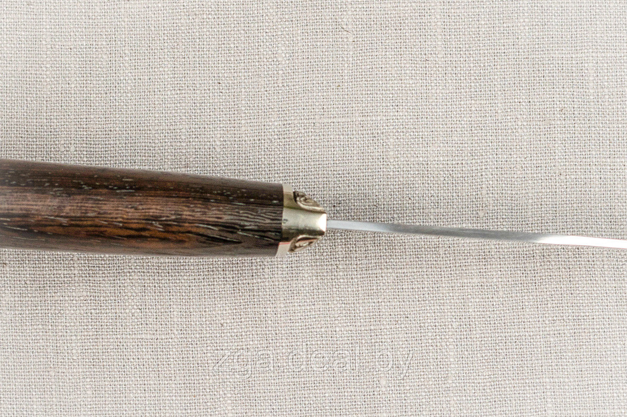 Охотничий нож «Князь» из нержавеющей стали 95х18 , рукоять литье мельхиор, венге - фото 6 - id-p199476047