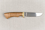 Охотничий нож «Пластун» из нерж.стали 65х13 , рукоять латунное литье, ценные породы дерева. Подарок мужчине., фото 2