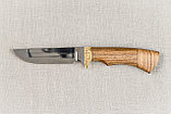 Охотничий нож «Пластун» из нерж.стали 65х13 , рукоять латунное литье, ценные породы дерева. Подарок мужчине., фото 3