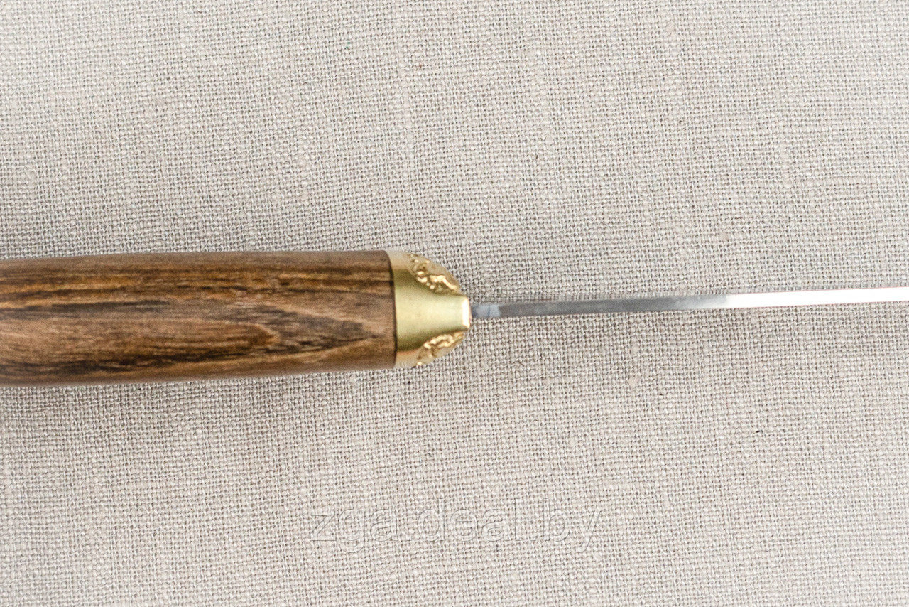 Охотничий нож «Лазутчик» из нержавеющей стали 65х13 , рукоять латунное литье, ценные породы дерева. - фото 7 - id-p199481456