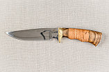 Охотничий нож «Легионер» из нержавеющей стали 65х13 , рукоять латунное литье, береста, орех., фото 3