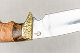 Охотничий нож «Легионер» из нержавеющей стали 65х13 , рукоять латунное литье, береста, орех., фото 4