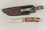 Авторский охотничий нож «Соболь» из стали S390 , рукоять инкрустир. бивнем мамонта, ценные породы древесины., фото 3