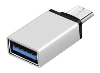 Адаптер - переходник OTG USB3.1 Type-C - USB3.0, серебро