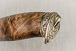 Охотничий нож «Сокол» из стали D2 , рукоять литье мельхиор, ореховый кап. Подарок мужчине., фото 8