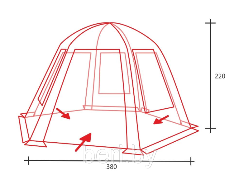 Шатер GOLDEN SHARK LAPLAND, 6000 мм, палатка-шатер GS-T-LAP - фото 2 - id-p209462301