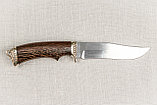 Охотничий нож «Егерь» из кованой стали Х12МФ , рукоять литье мельхиор, венге. Подарок мужчине., фото 5