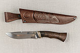 Охотничий нож "Беркут" из нержавеющей стали 95х18, рукоять литье мельхиор, венге, фото 2