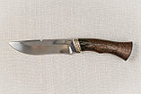 Охотничий нож "Беркут" из нержавеющей стали 95х18, рукоять литье мельхиор, венге, фото 3