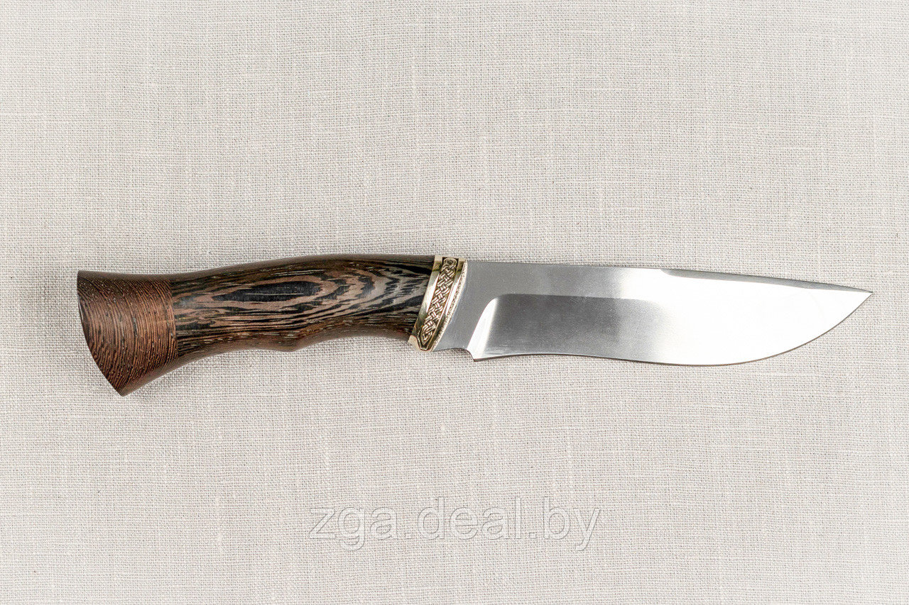 Охотничий нож "Беркут" из нержавеющей стали 95х18, рукоять литье мельхиор, венге - фото 4 - id-p199355009