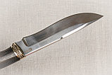 Охотничий нож "Беркут" из нержавеющей стали 95х18, рукоять литье мельхиор, венге, фото 5
