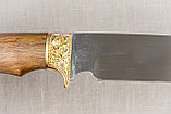 Охотничий нож «Галеон» из нерж. стали 65х13 , рукоять латунное литье, ценные породы дерева. Подарок мужчине., фото 5