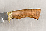 Охотничий нож «Галеон» из нерж. стали 65х13 , рукоять латунное литье, ценные породы дерева. Подарок мужчине., фото 7
