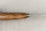 Охотничий нож «Близнец» из стали  D2 с гравировкой литье мельхиор, рукоять ореховый кап. Подарок мужчине., фото 7