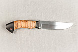 Охотничий нож «Ястреб» из сталь Х12М , рукоять береста, черный граб. Подарок настоящему мужчине., фото 3