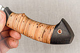 Охотничий нож «Ястреб» из сталь Х12М , рукоять береста, черный граб. Подарок настоящему мужчине., фото 4
