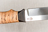 Охотничий нож «Ястреб» из сталь Х12М , рукоять береста, черный граб. Подарок настоящему мужчине., фото 5
