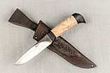 Охотничий нож «Мурена»из кованой стали Х12МФ , рукоять карельская береза, черный граб. Лучший подарок мужчине., фото 2