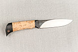 Охотничий нож «Мурена»из кованой стали Х12МФ , рукоять карельская береза, черный граб. Лучший подарок мужчине., фото 4