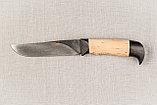 Охотничий нож «Куница» из кованой стали Х12МФ, рукоять карельская береза, черный граб. Подарок мужчине., фото 2