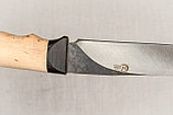 Охотничий нож «Куница» из кованой стали Х12МФ, рукоять карельская береза, черный граб. Подарок мужчине., фото 4