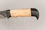 Охотничий нож «Куница» из кованой стали Х12МФ, рукоять карельская береза, черный граб. Подарок мужчине., фото 5