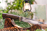 Охотничий нож «Мангуст» из нержавеющей стали 95х18, рукоять литье мельхиор, венге, фото 2