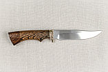 Охотничий нож «Мангуст» из нержавеющей стали 95х18, рукоять литье мельхиор, венге, фото 5