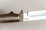 Охотничий нож «Мангуст» из нержавеющей стали 95х18, рукоять литье мельхиор, венге, фото 6