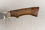 Охотничий нож «Мангуст» из нержавеющей стали 95х18, рукоять литье мельхиор, венге, фото 7