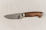 Охотничий нож «Сокол» из нержавеющей стали 95х18, рукоять литье мельхиор, венге (шкуросъём, разделочный), фото 2