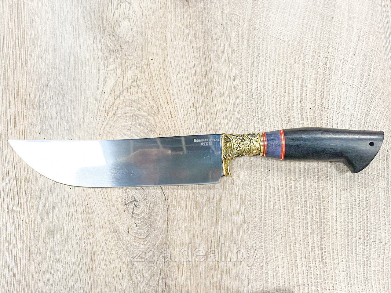 Нож Узбекский Пчак , ст. 95Х18, литье мельхиор, венге ,карельская берёза. - фото 2 - id-p199342546