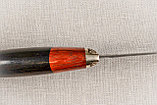 Охотничий нож из дамасской стали «Близнец», рукоять литье мельхиор, черный граб, карельская берёза., фото 8