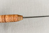 Охотничий нож из дамасской стали «Мурена», рукоять береста, карельская берёза.Подарок мужчине., фото 5