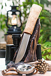 Охотничий нож Якут, материал клинка кованая сталь Х12МФ, рукоять карельская берёза. Для настоящих мужчин., фото 2