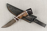 Охотничий нож Ежик ,сталь Х12МФ, рукоять черный граб стабилизированная карельская береза (коричневая), фото 3