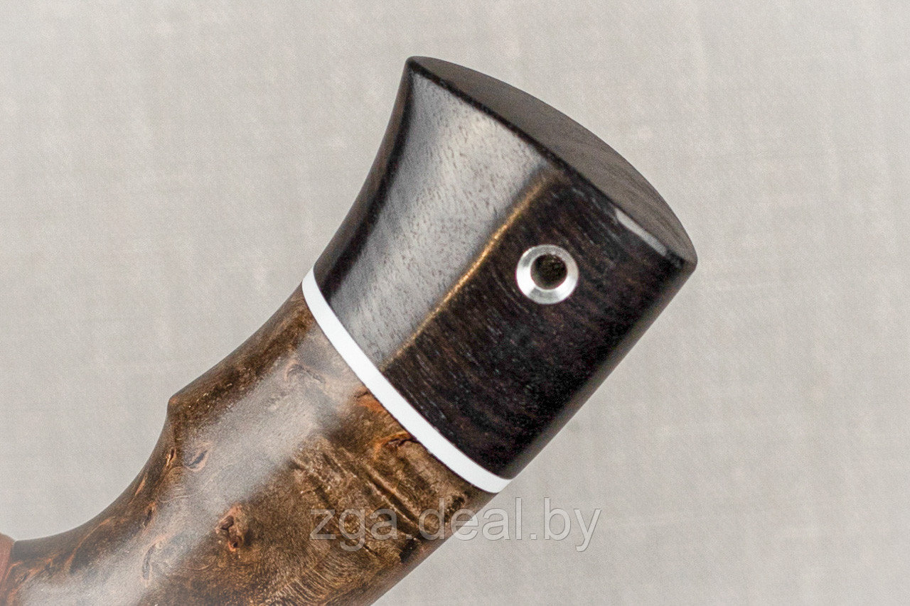 Охотничий нож Ежик ,сталь Х12МФ, рукоять черный граб стабилизированная карельская береза (коричневая) - фото 5 - id-p199236655