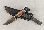 Охотничий нож "Колибри", стальХ12МФ, рукоять черный граб стабилизированная карельская береза (коричневая)., фото 6