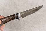 Охотничий нож "Ласка" , сталь  Х12МФ, черный граб стабилизированная карельская береза (коричневая)., фото 5