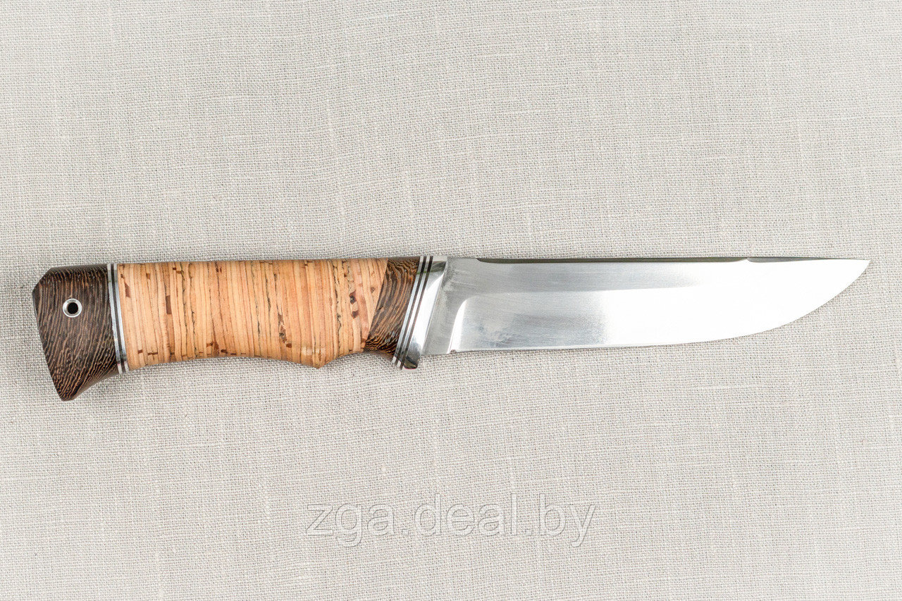 Охотничий нож Беркут, сталь Х12, рукоять береста. Подарок мужчине. - фото 3 - id-p199231070