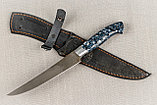 Разделочный нож "Филейка", цельнометаллический, сталь Х12МФ, рукоять акрил синий с дюраль., фото 3