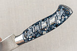 Разделочный нож "Филейка", цельнометаллический, сталь Х12МФ, рукоять акрил синий с дюраль., фото 6