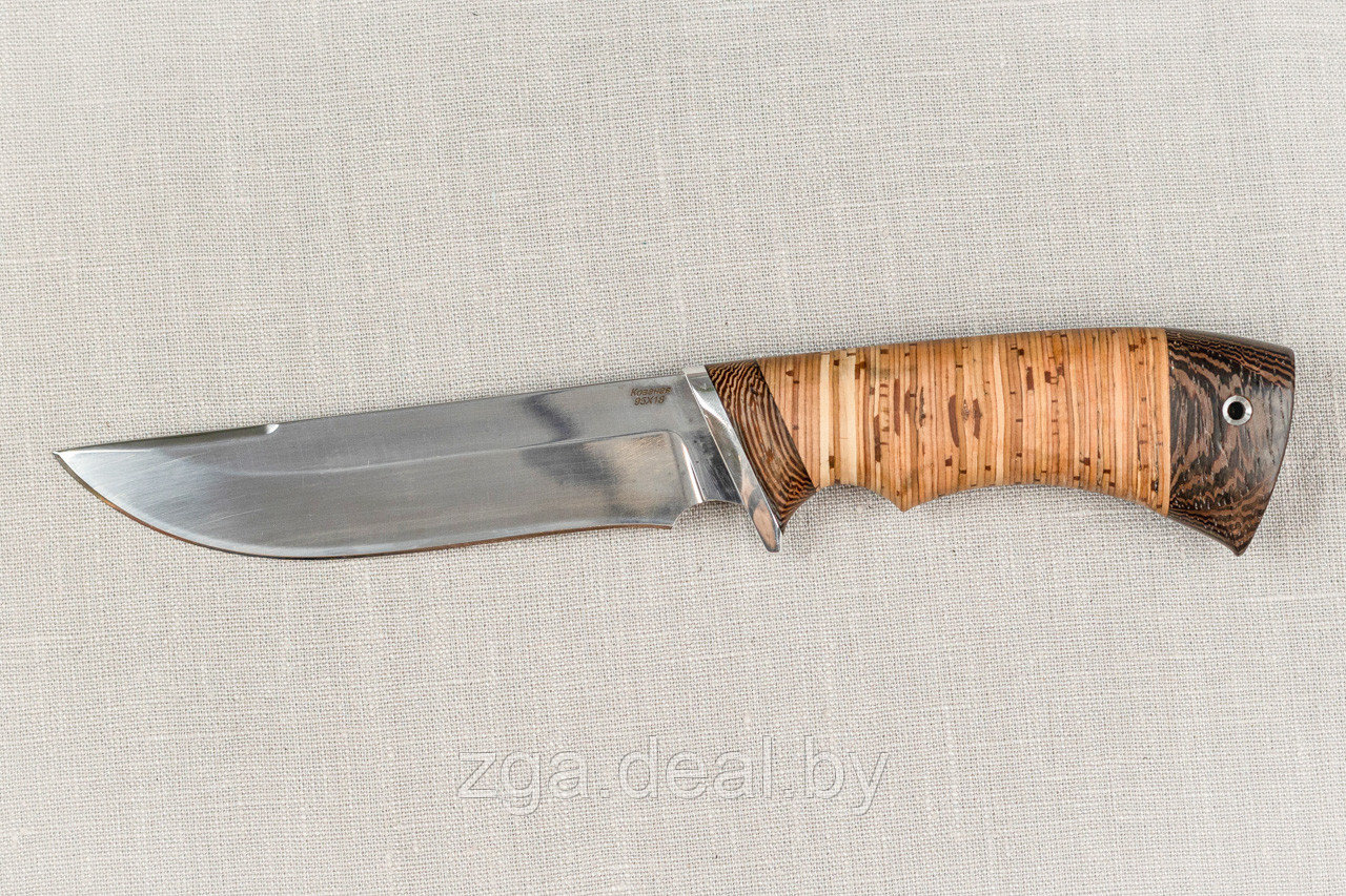 Охотничий нож Русак , ст. 95Х18, рукоять береста.(разделочный) - фото 3 - id-p199087601