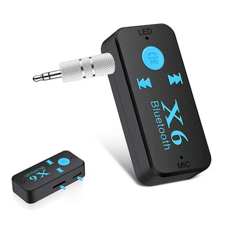 Аудио приемник с микрофоном для дома или автомобиля Bluetooth v4.2 Handsfree X6, картридер TF, черный - фото 7 - id-p209503213