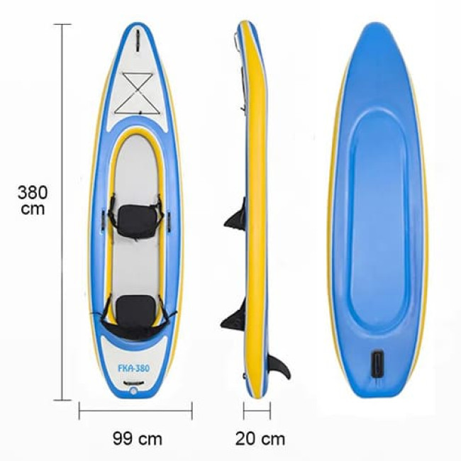 Байдарка GUETIO GT380KAY Inflatable Double Seat Adventuring Kayak - фото 4 - id-p207585969