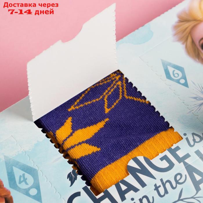 Набор детских носков "Frozen" 6 пар в адвент коробке, Холодное сердце, 14-16 см - фото 2 - id-p209288941